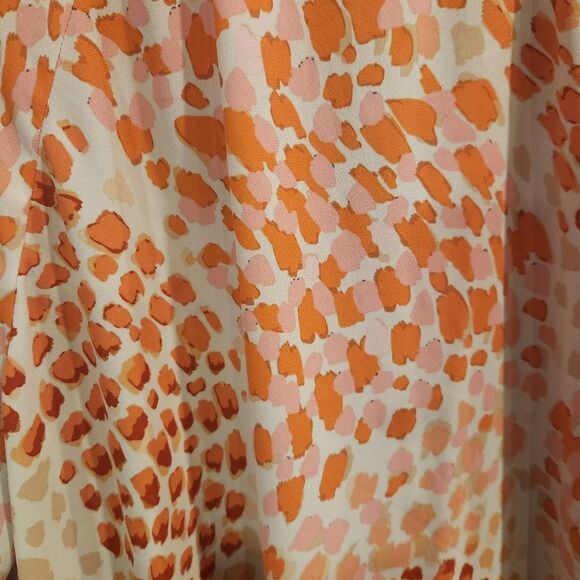 Cabi #6081 Go To Blouse Tie Front Oversized Large Orange - Picture 6 of 6